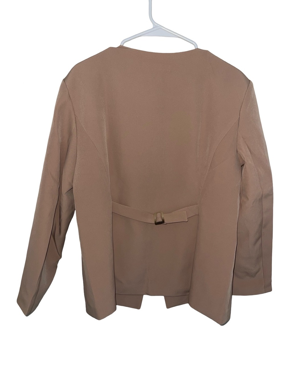 NWT Cicy Bell "Work Well" Collarless Blazer Jacket - Tan / Nude size XL - Picture 5 of 10